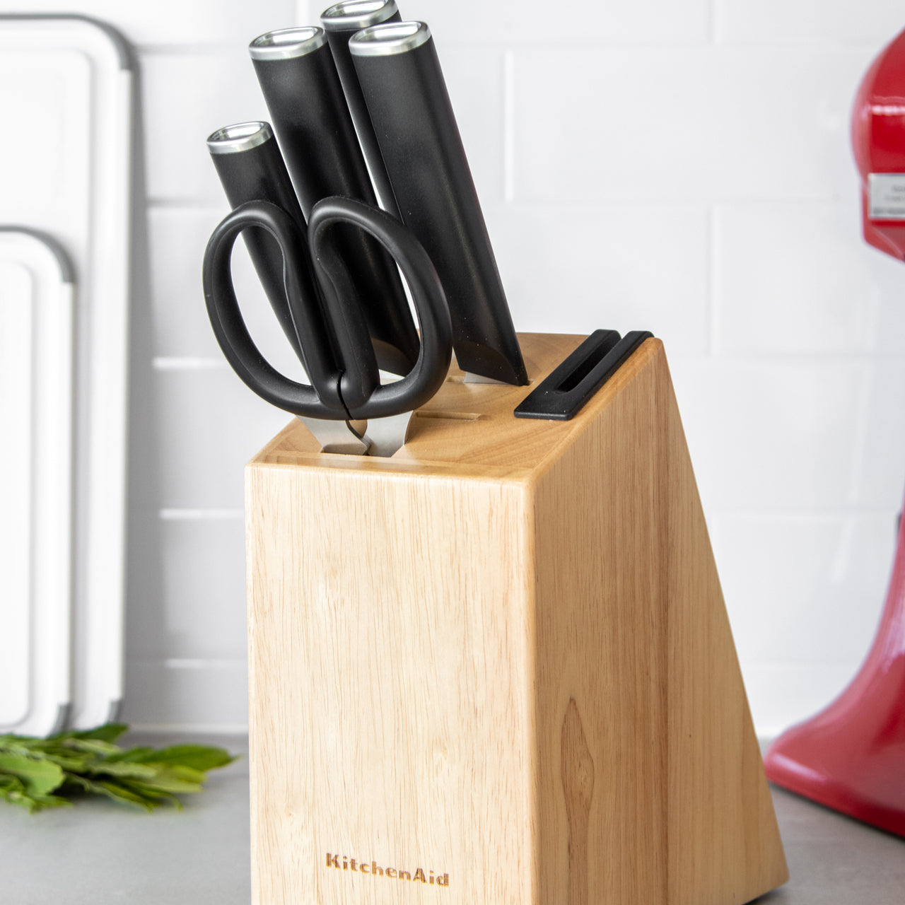 KitchenAid Classic Rubber Knife Block 7 pcs, KE6PSTANOBG
