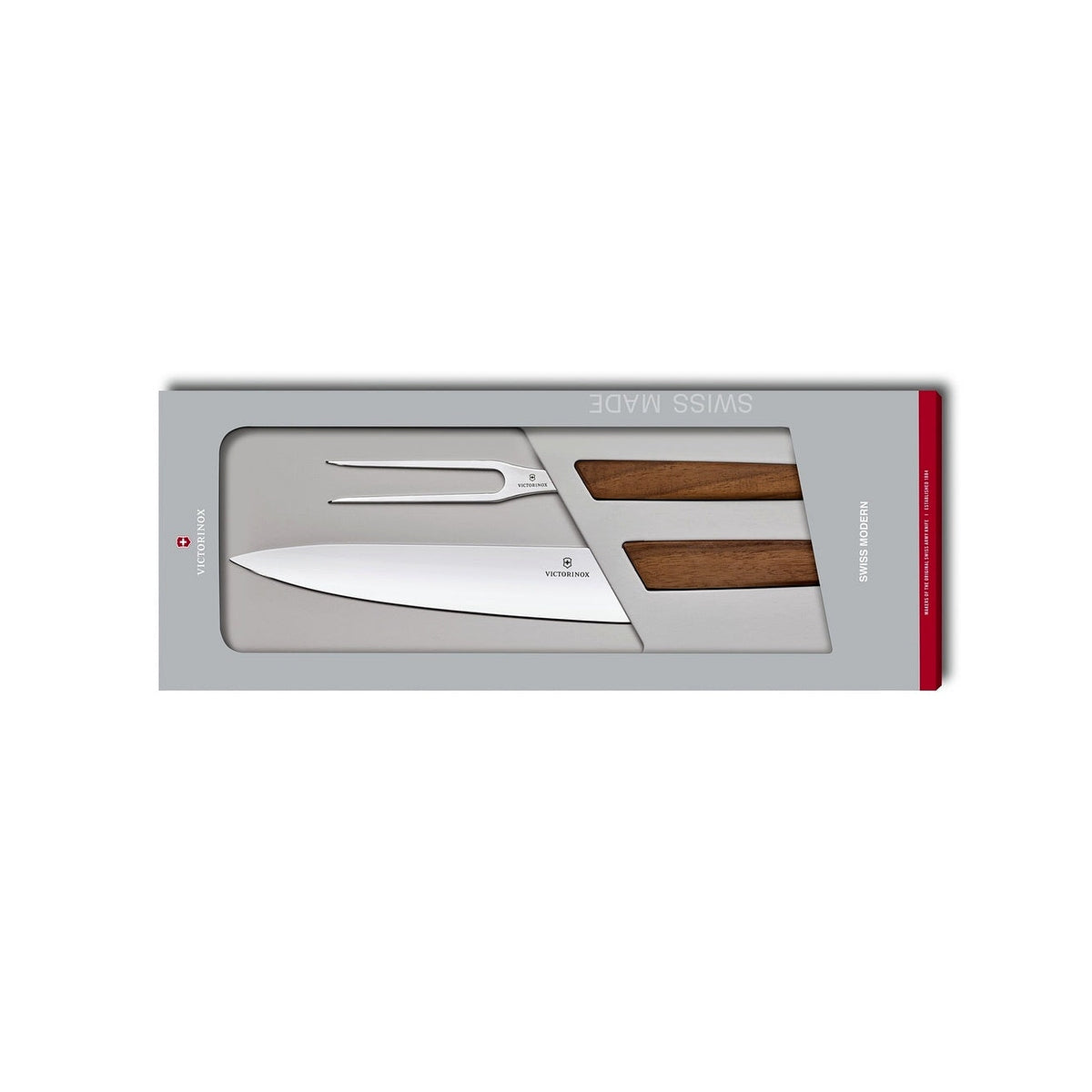 Victorinox Swiss Modern sada kuchařského nože 22 cm a vidličky na maso 15 cm, 6.9091.2