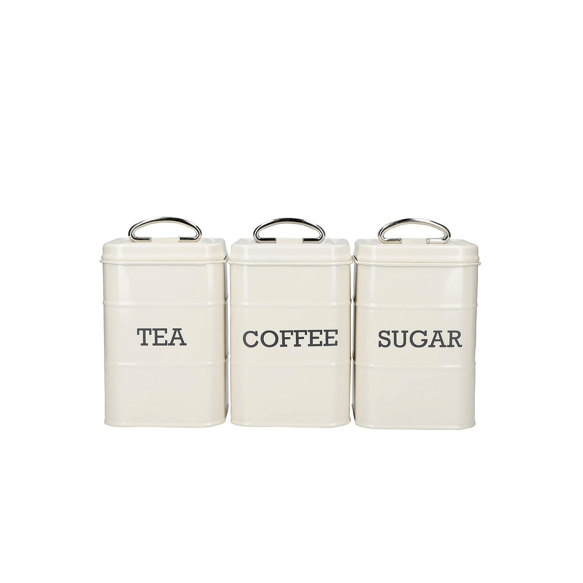 KitchenCraft Living Nostalgia sada úložných dóz na potraviny, krémová, LNTCSSETCRE