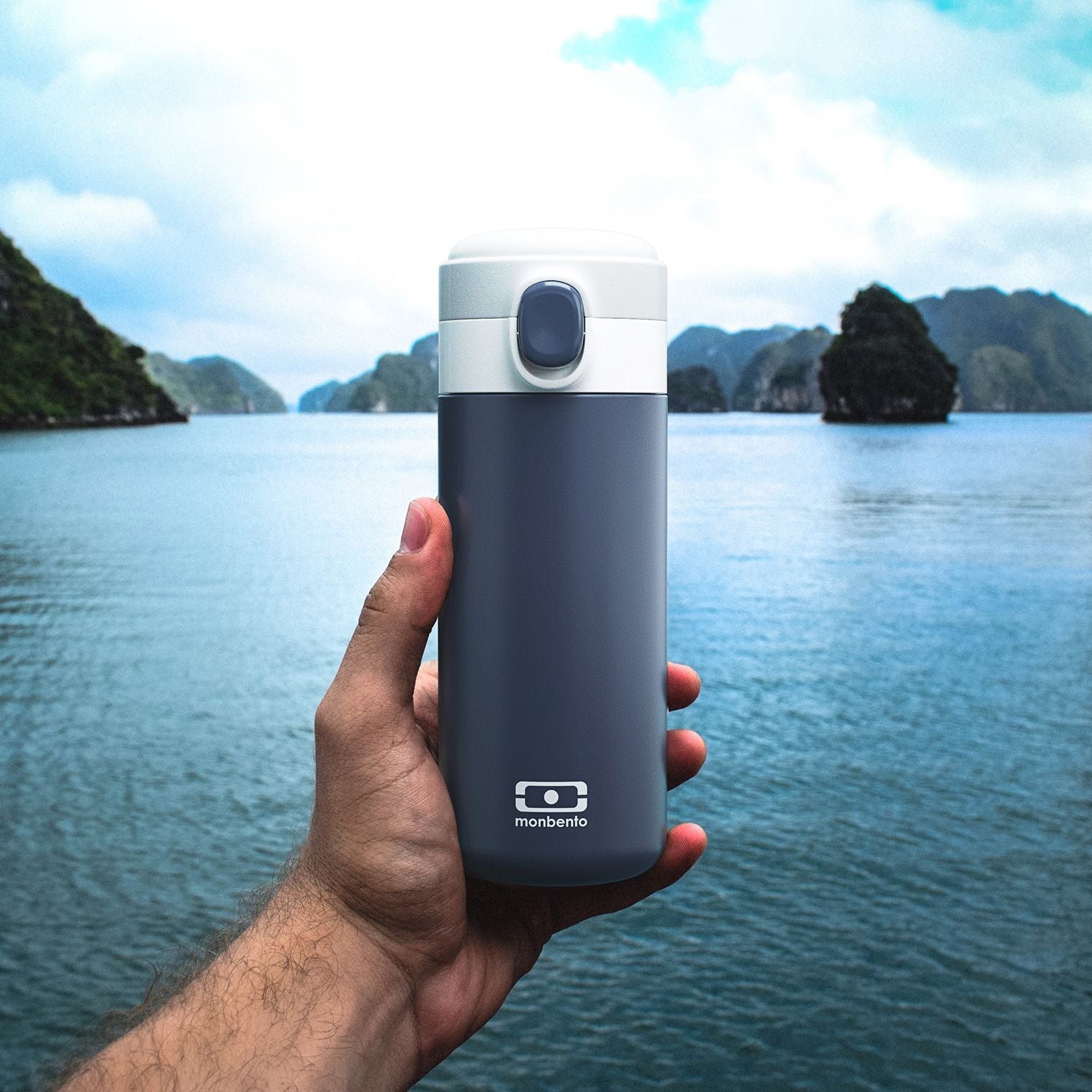 Monbento Pop drinking bottle 360 ml, blue infinity, 36220027