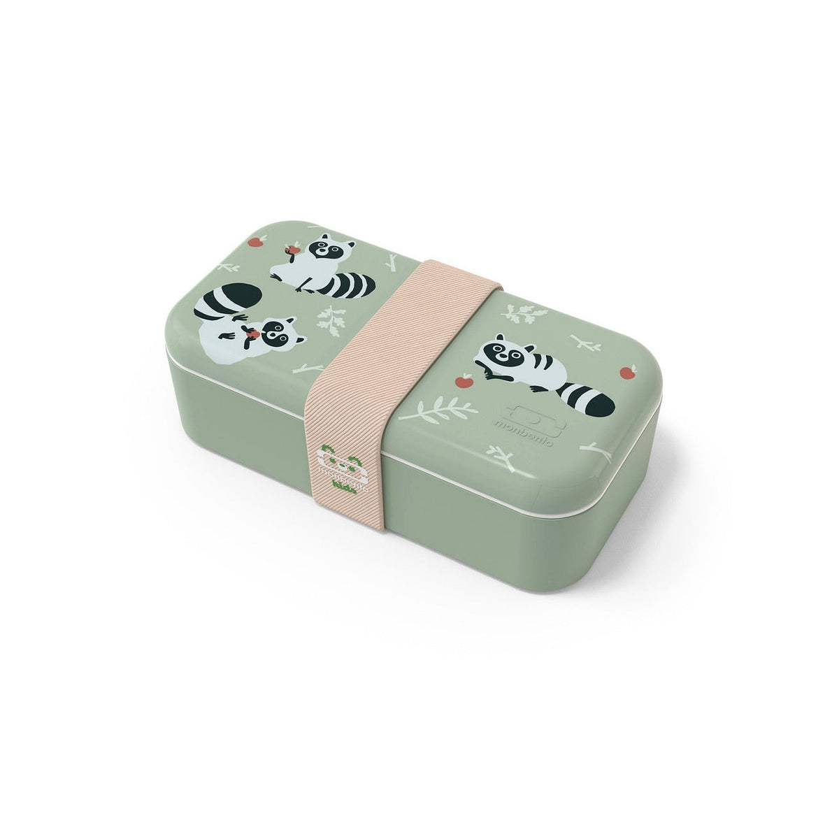 Monbento Foodie dětský svačinový box 0,5 l, green raccoon, 12124073