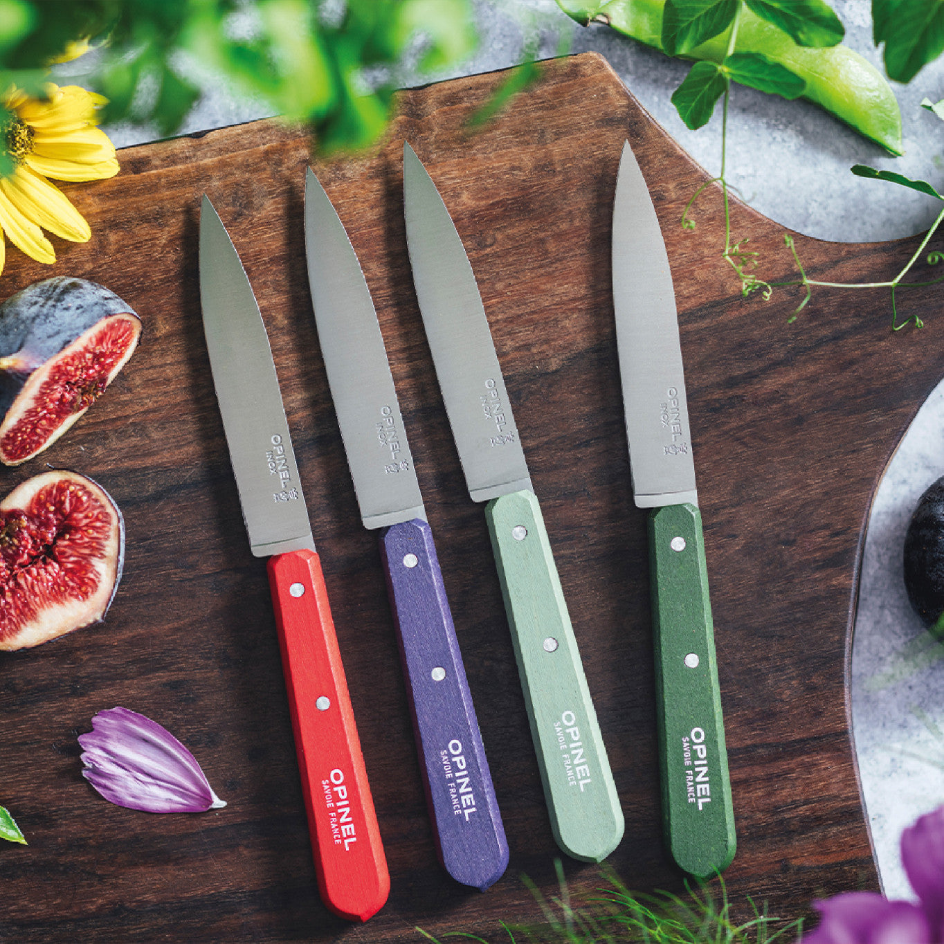 Opinel Les Essentiels N°112 set of 4 cutting knives, 003207