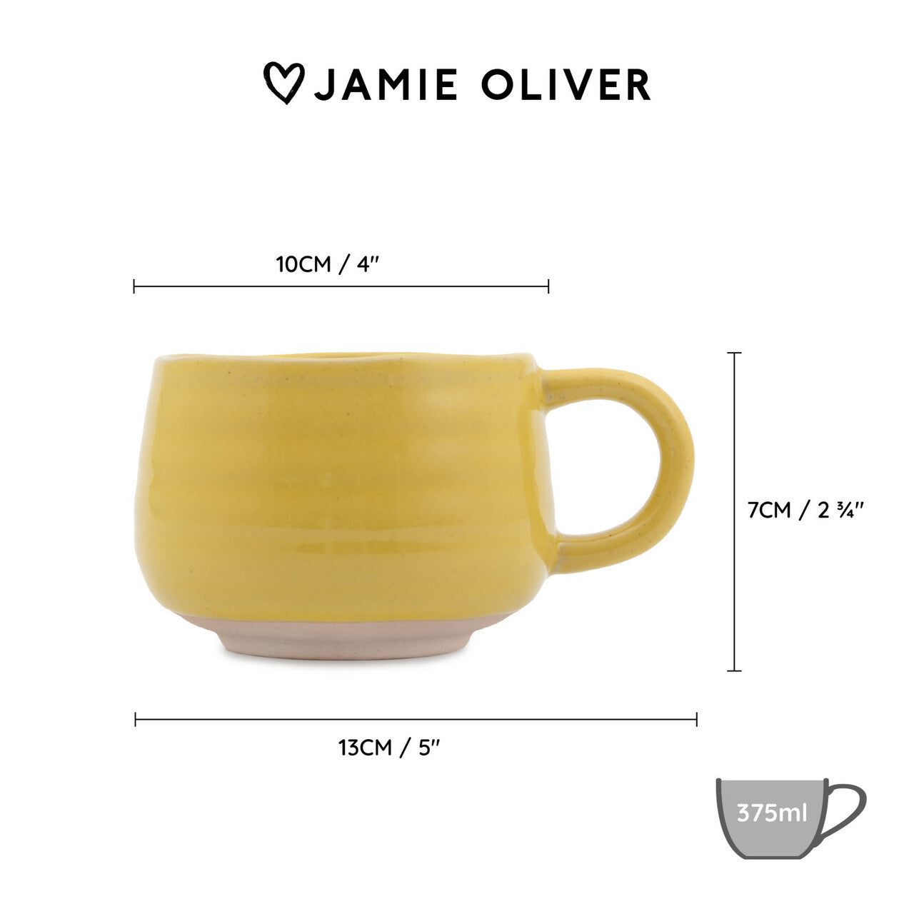 Jamie Oliver Big Love kameninový hrnek 375 ml, žlutá, JOBLCCMUGYEL