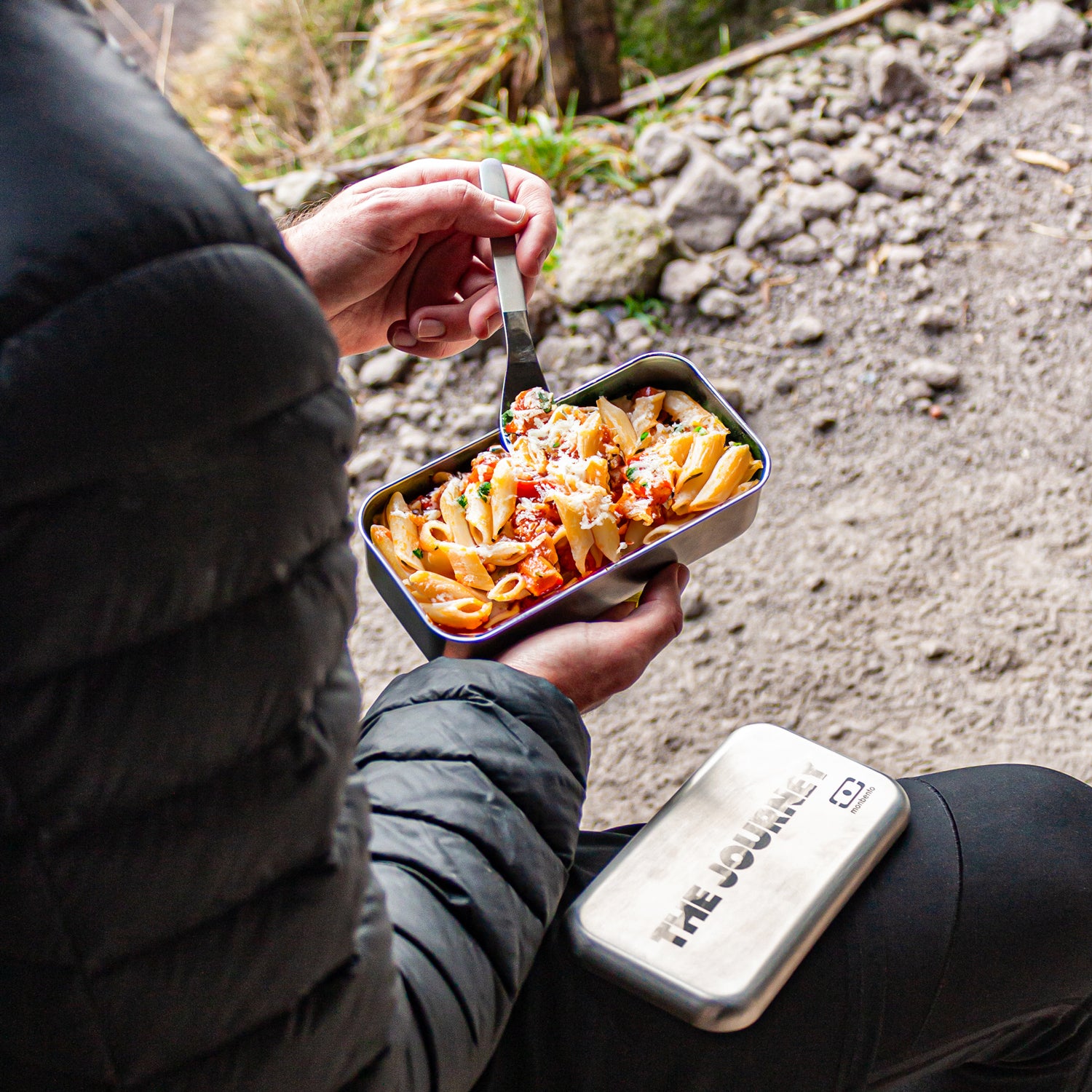 Monbento Slim Box sada nerezových příborů, yellow, 50300082