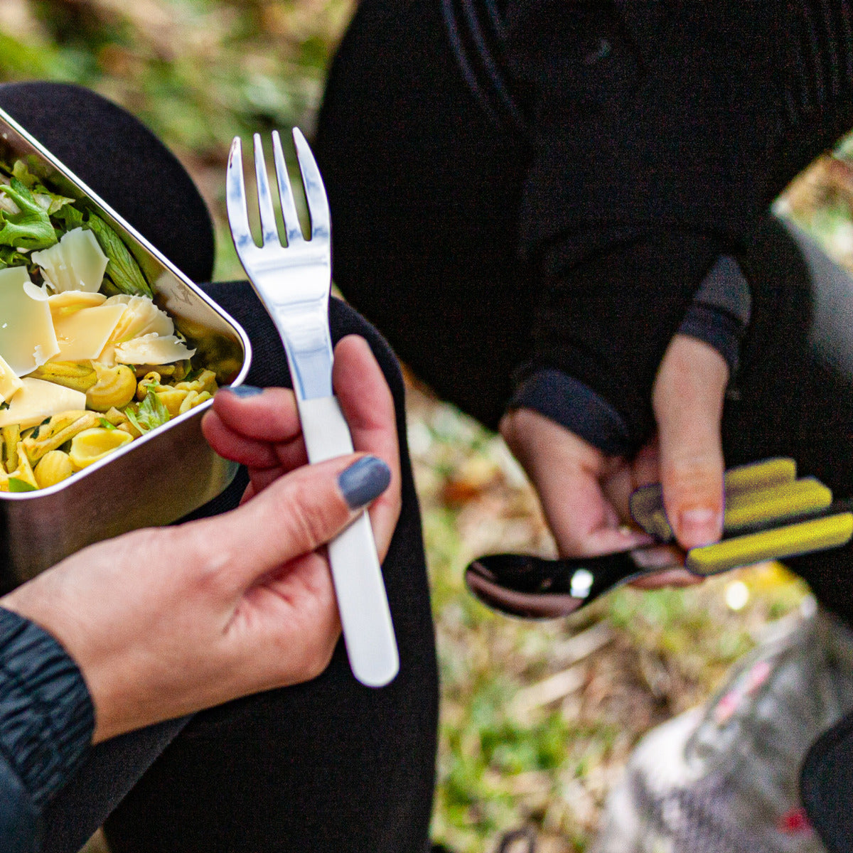 Monbento Slim Box sada nerezových příborů, yellow, 50300082