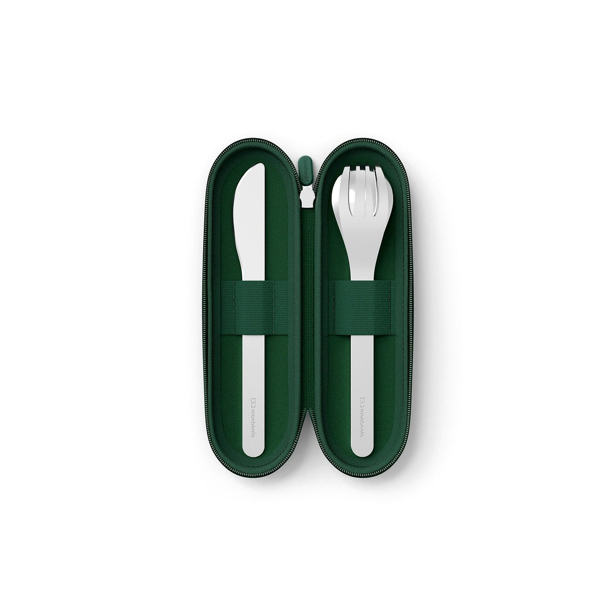 Monbento Slim Nest Trio stainless steel cutlery set, green, 51300078