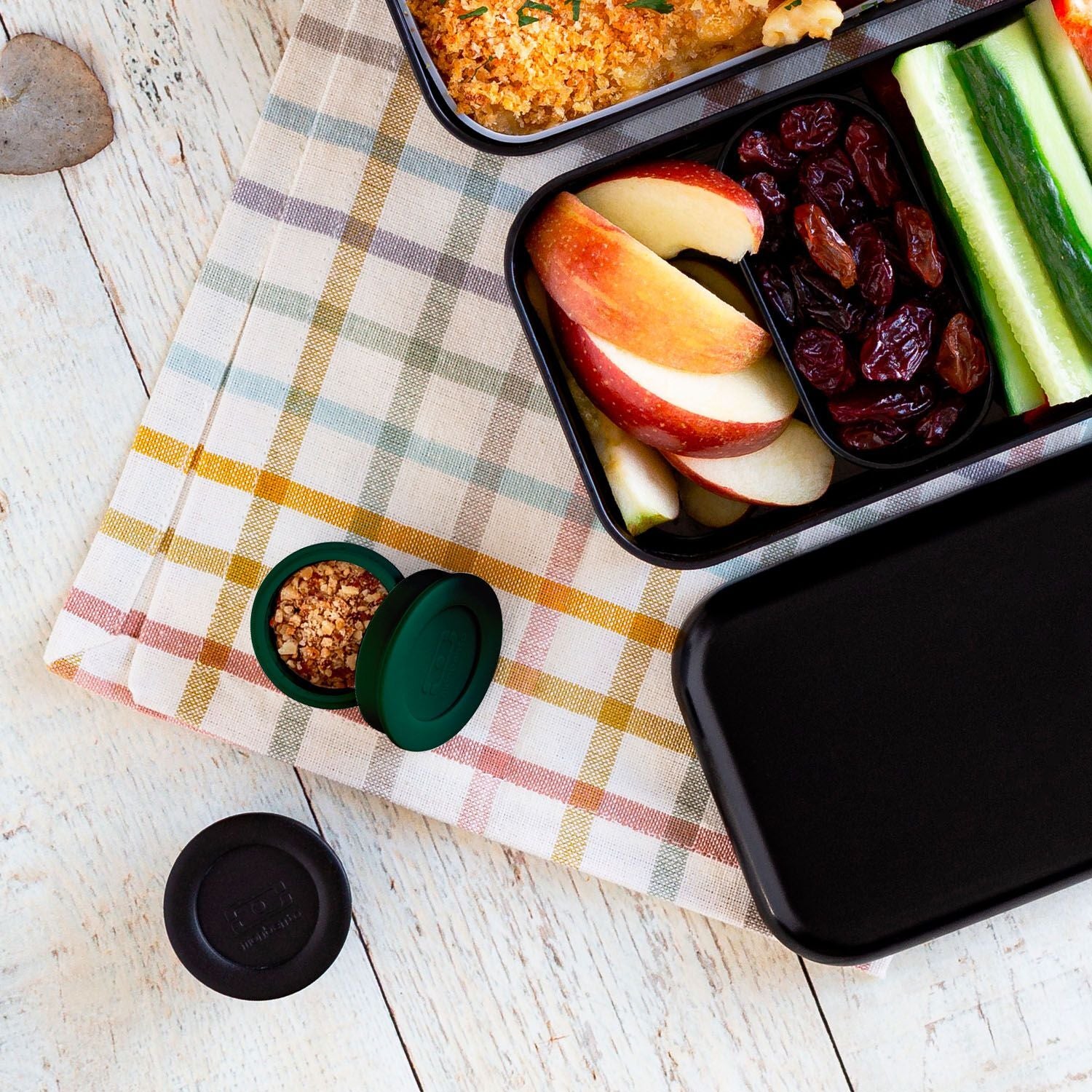 Monbento Temple S sada nádob na omáčku, black onyx a green dark, 20010078