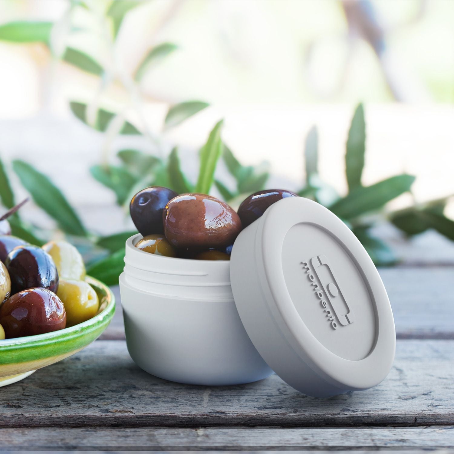 Monbento Temple L nádoba na omáčku, grey coton, 40010011