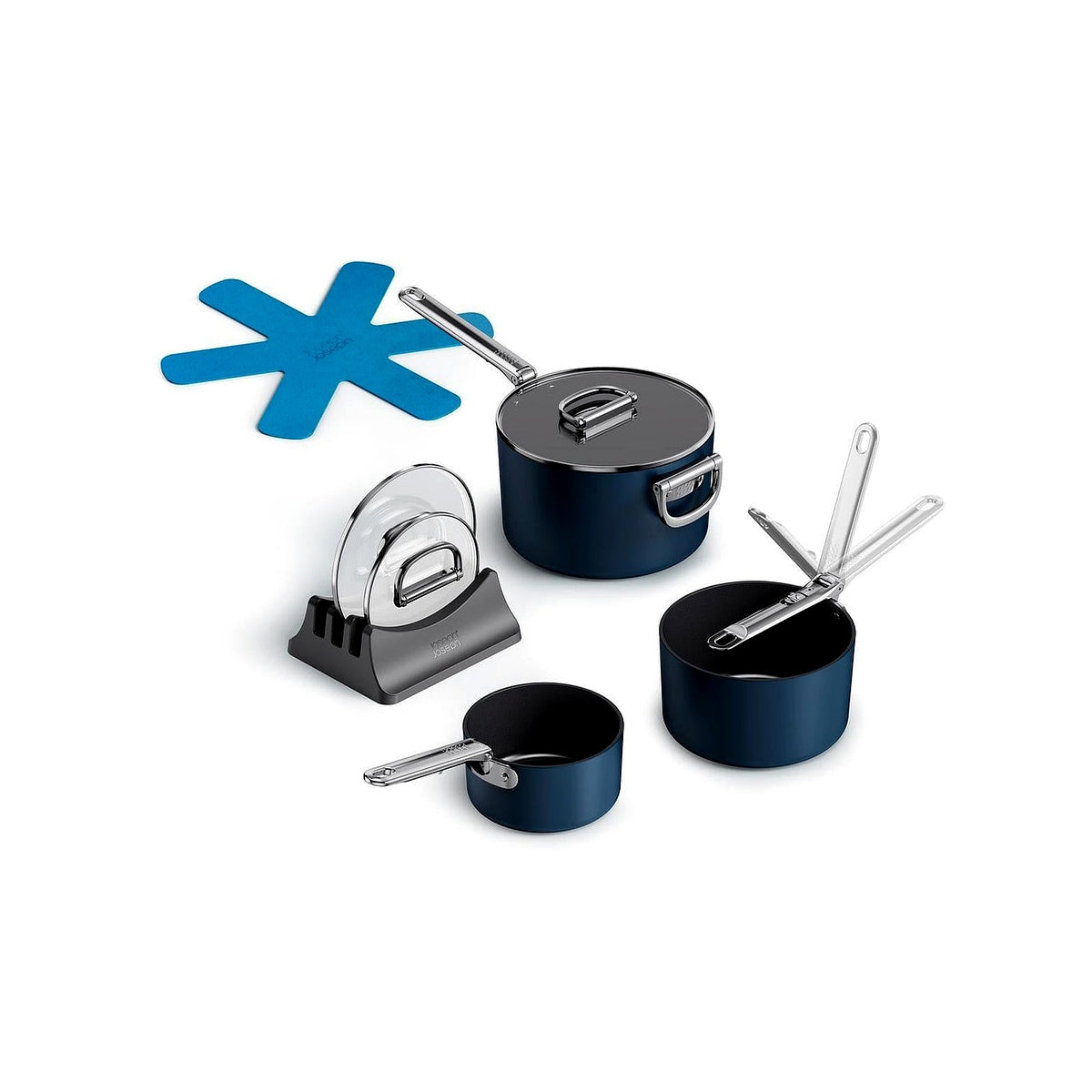 Sada keramického riadu Joseph Joseph Space s nepriľnavým povrchom, 6 ks, modrá, 45049