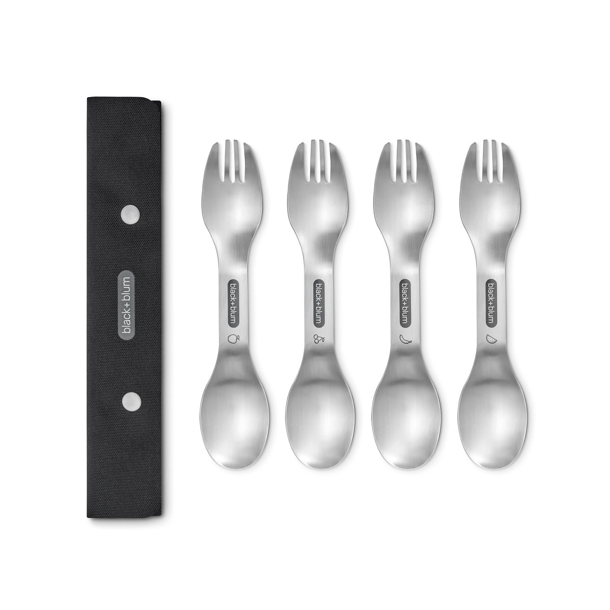 Black+Blum stainless steel cutlery set for picnics and camping, OL-SP001