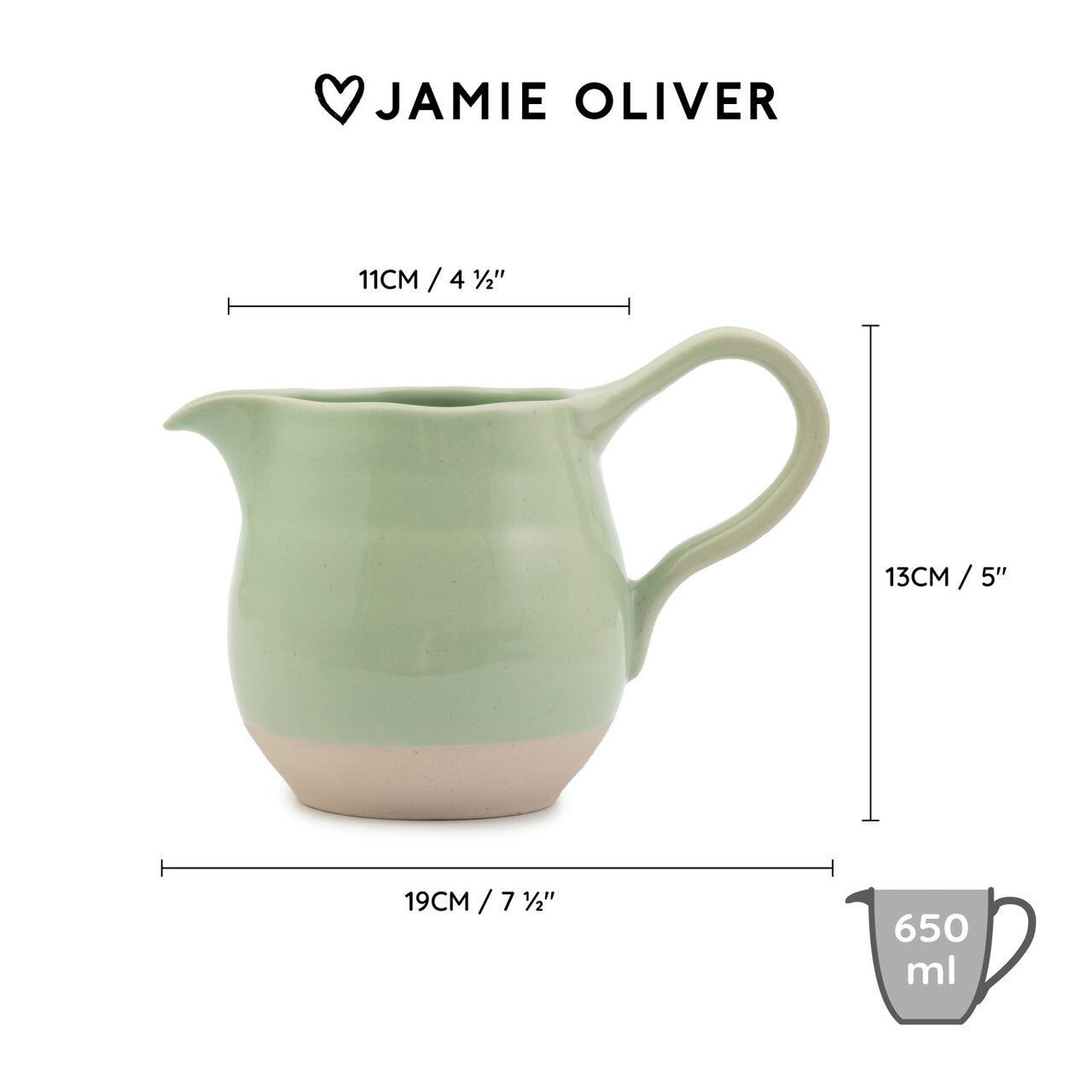 Jamie Oliver Big Love kameninový džbán 650 ml, zelená, JOBLJOYJUG650