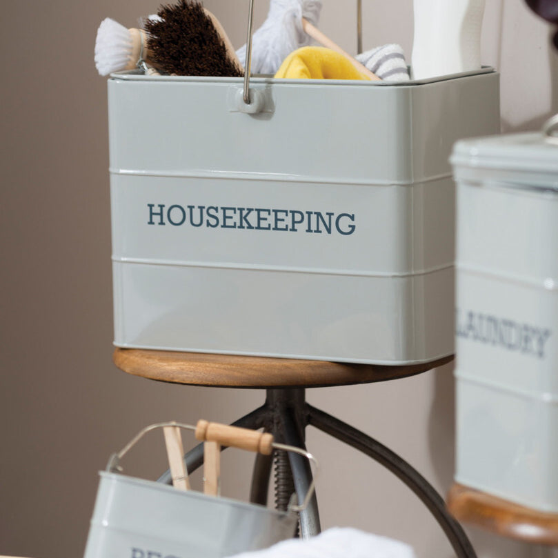 KitchenCraft Living Nostalgia Vedro na upratovanie, sivé, LNHKEEPGRY