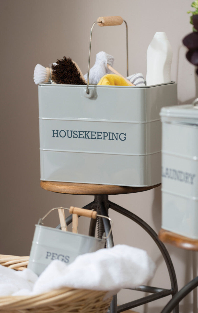 KitchenCraft Living Nostalgia Vedro na upratovanie, sivé, LNHKEEPGRY