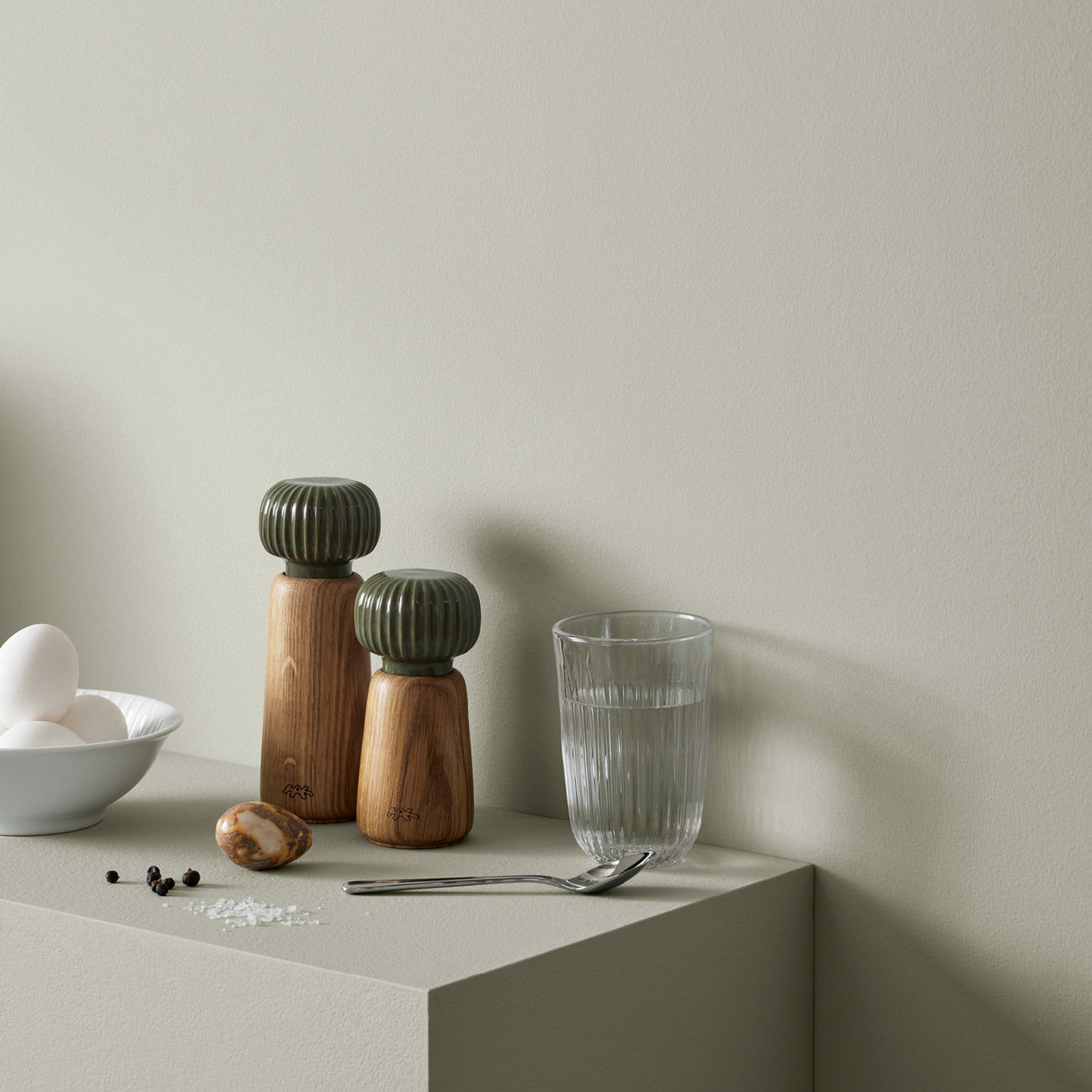 Kähler Hammershoi mlýnek na koření 18 cm, dark green, 692247