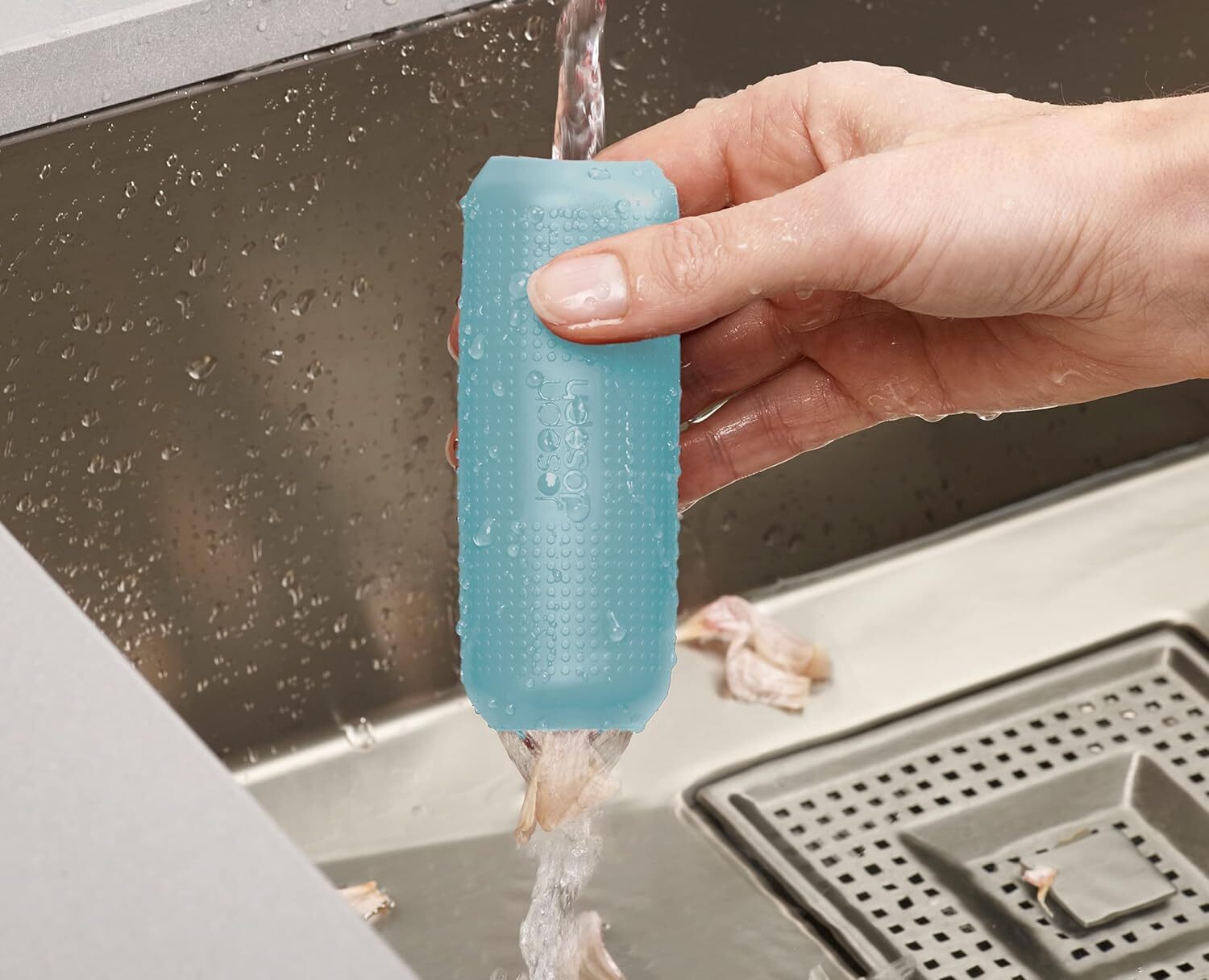 Lúpač cesnaku Joseph Joseph Duo, modrý, 20201