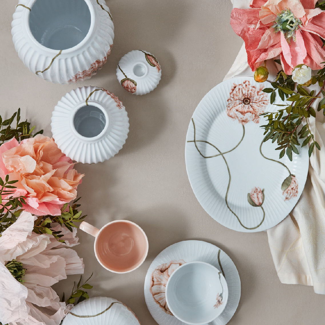 Kähler Hammershoi Poppy porcelánová čajová konvice 1,2 l, white, 692298