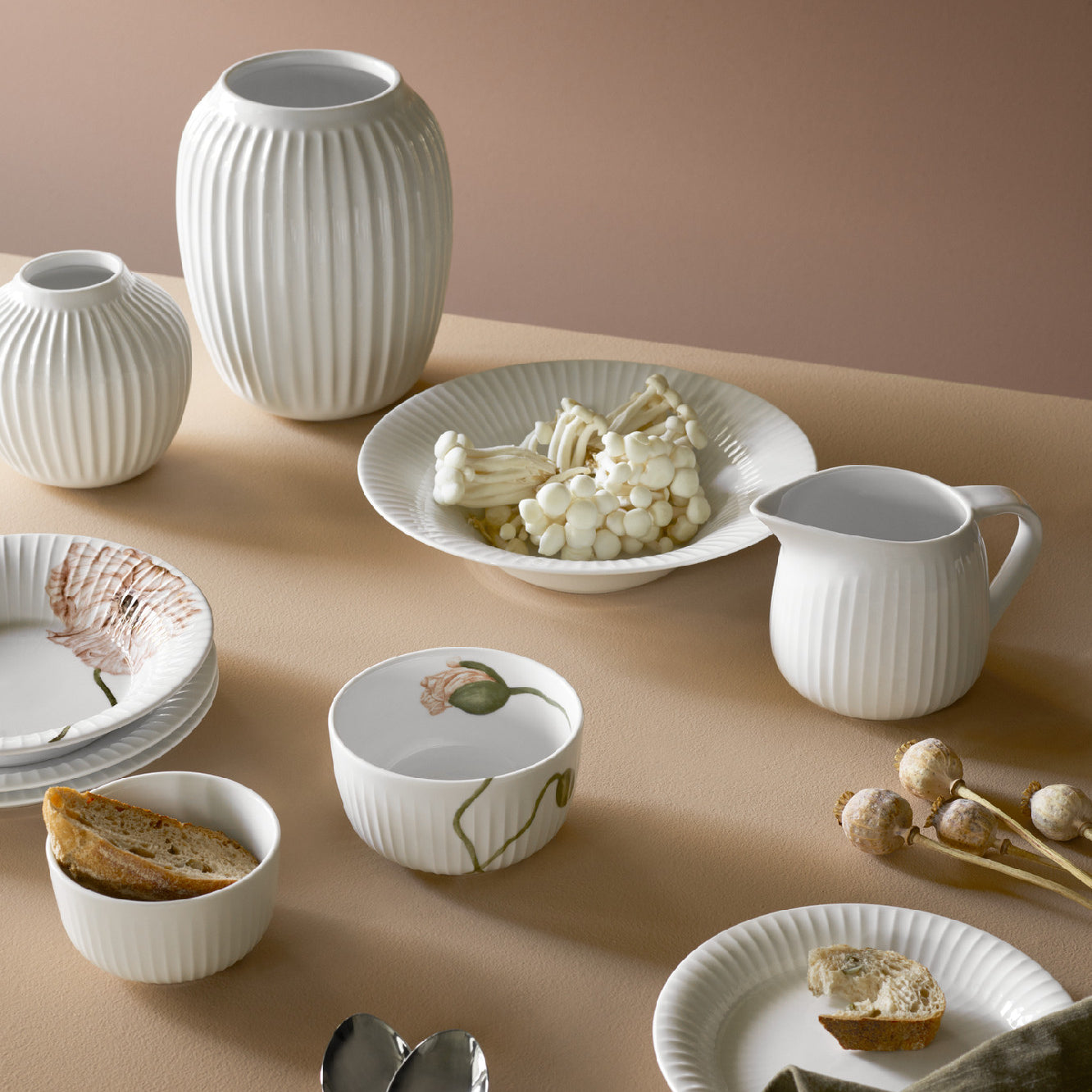 Kähler Hammershoi porcelain saucer 660 ml, white, 690115