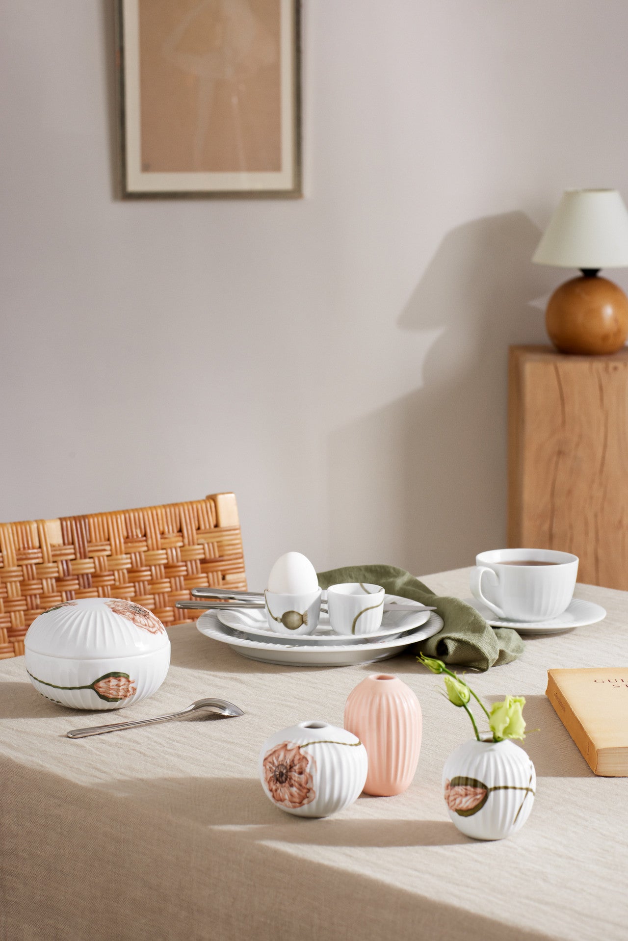 Kähler Hammershoi Stojany na makové vajcia, biele, 692491