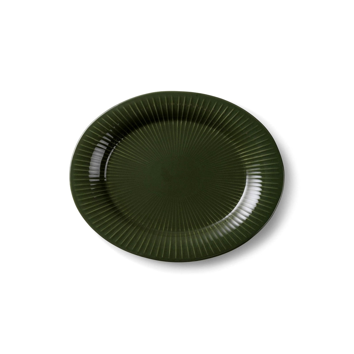 Kähler Hammershoi oval serving plate 28.5 x 22.5 cm, dark green, 692324