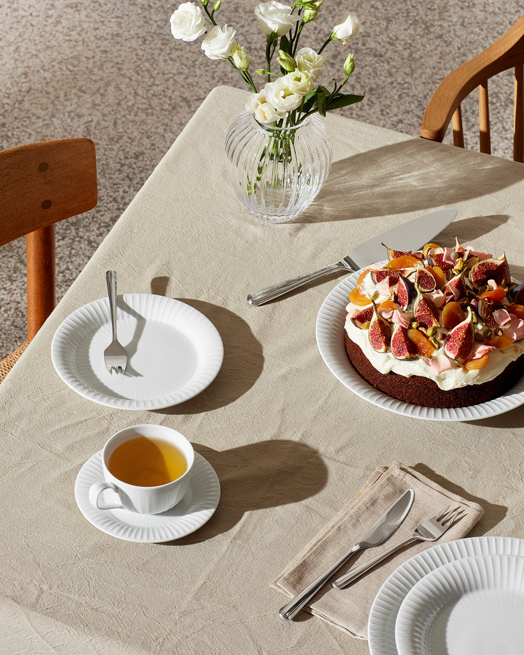 Kähler Hammershoi porcelánový šálek s podšálkem 250 ml, white, 692205