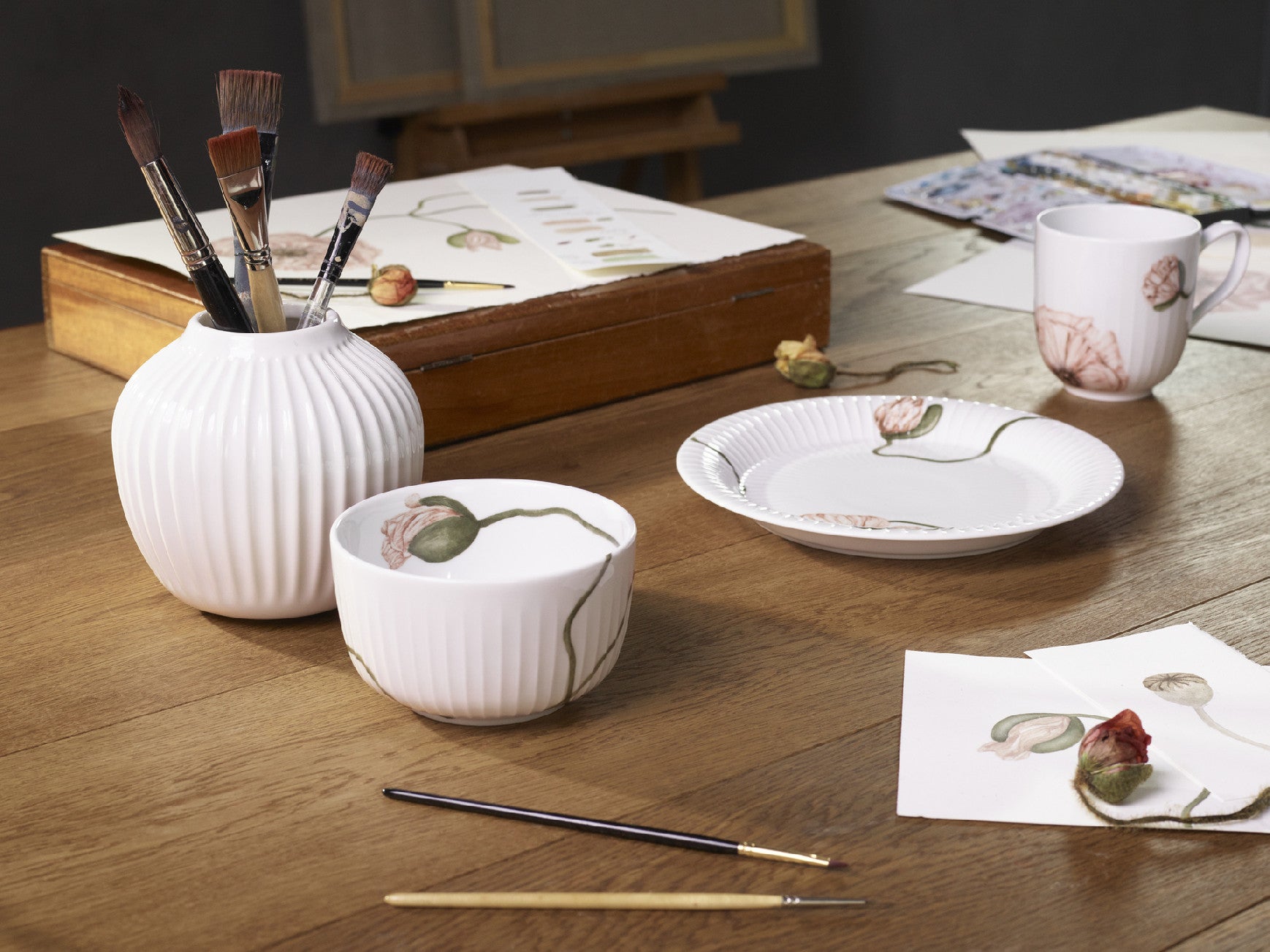 Kähler Hammershoi Poppy porcelánový talíř 22 cm, white, 692289