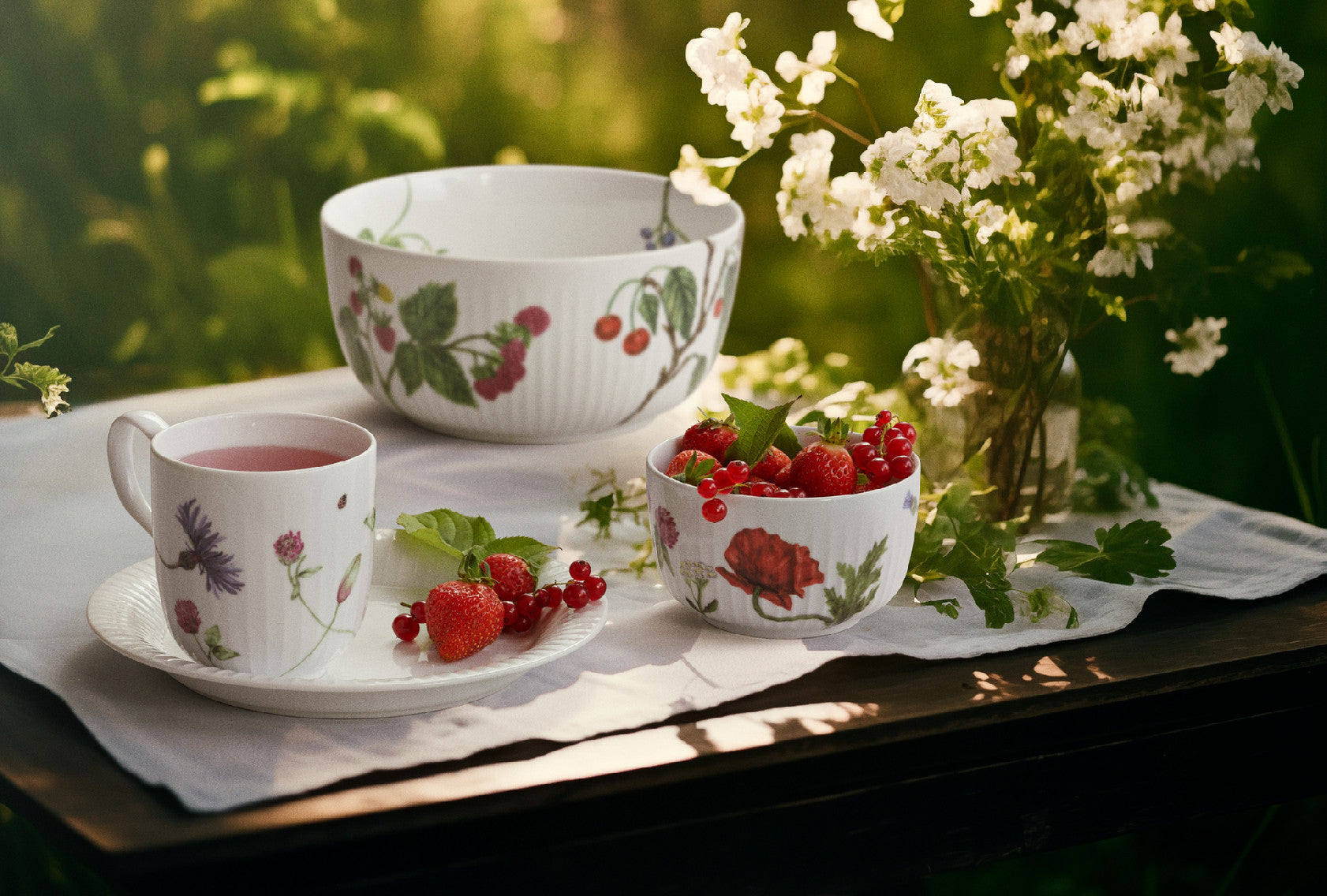 Kähler Hammershoi Summer porcelánová miska 12 cm, wild flowers, 693284