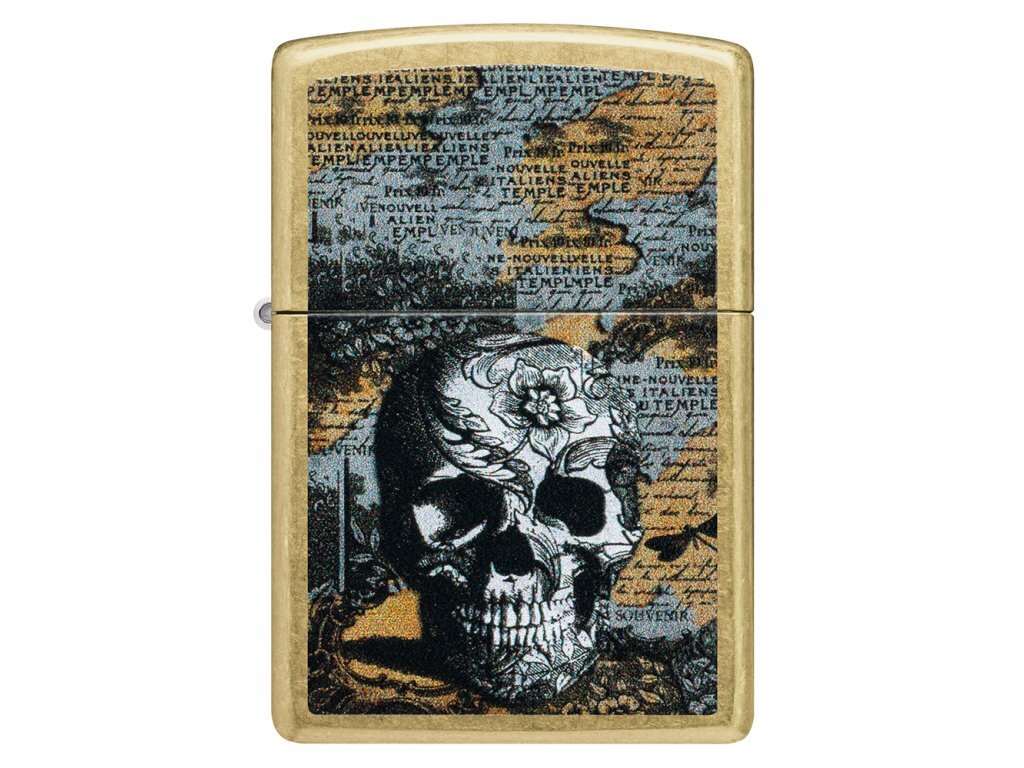 Zapalovač Zippo 23075 Floral Skull Design