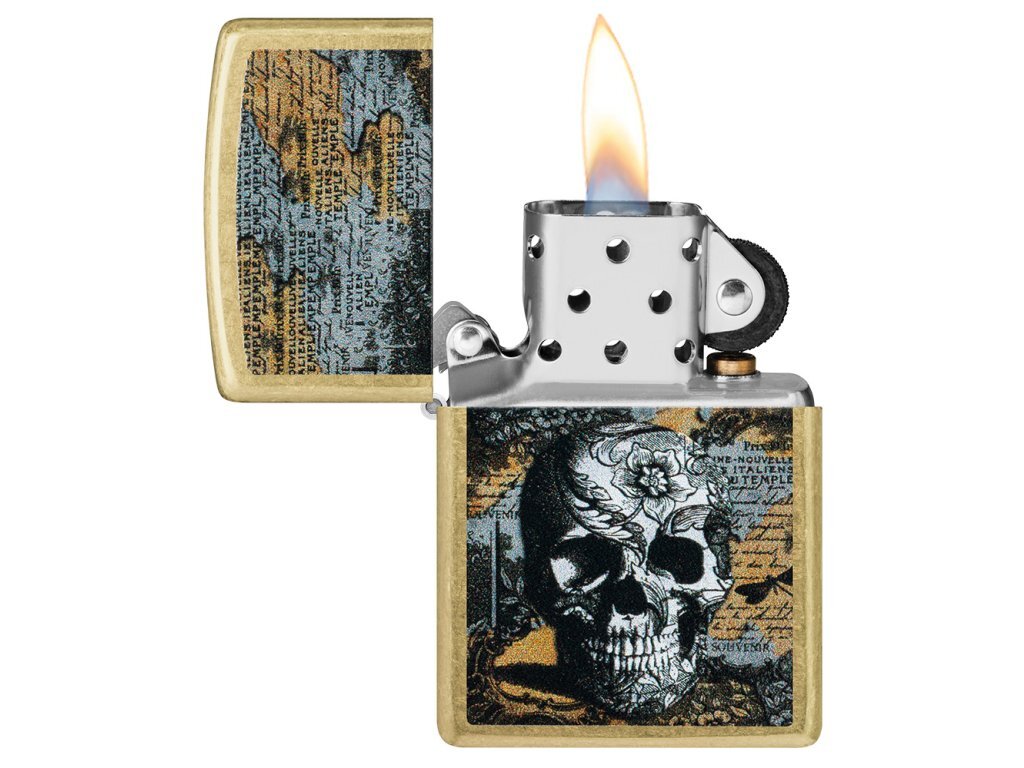 Zapalovač Zippo 23075 Floral Skull Design