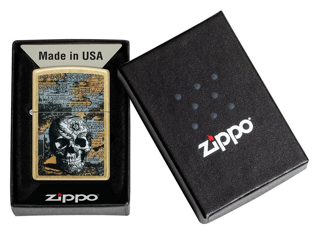 Zapalovač Zippo 23075 Floral Skull Design