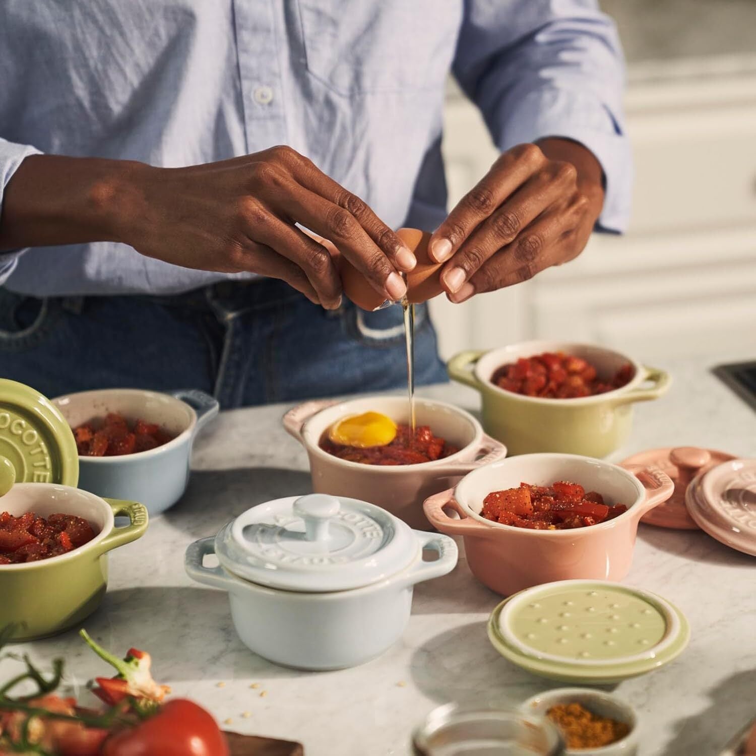 Staub sada 6 keramických foriem Mini Cocotte, macaron, 1029320