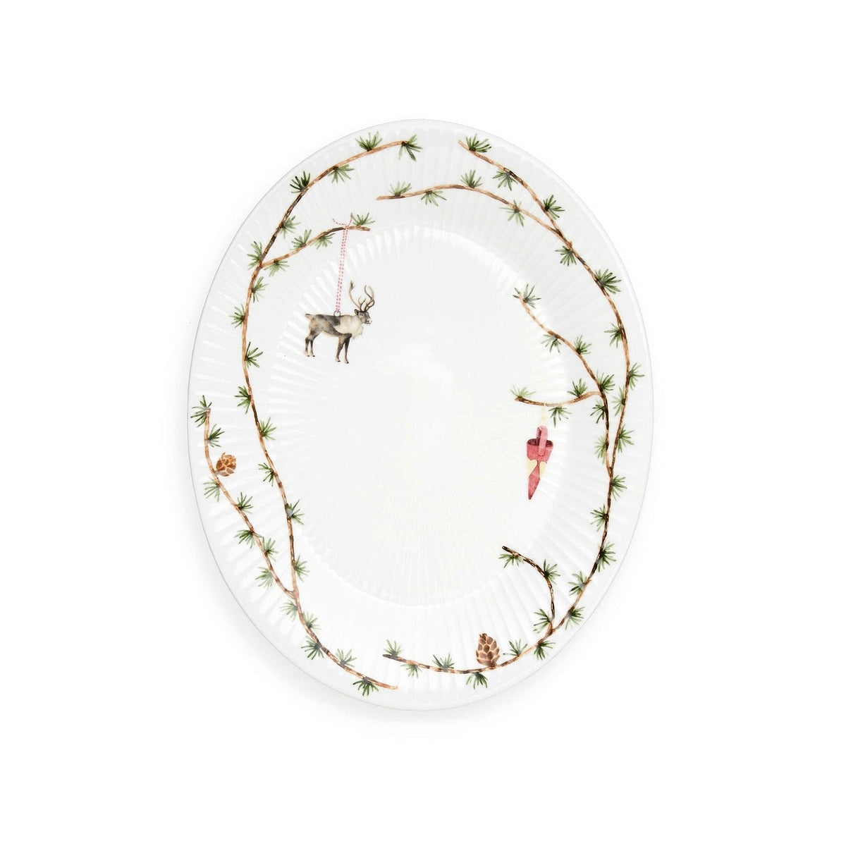 Kähler Hammershoi Christmas oválný servírovací talíř 34 x 27 cm, white, 693206
