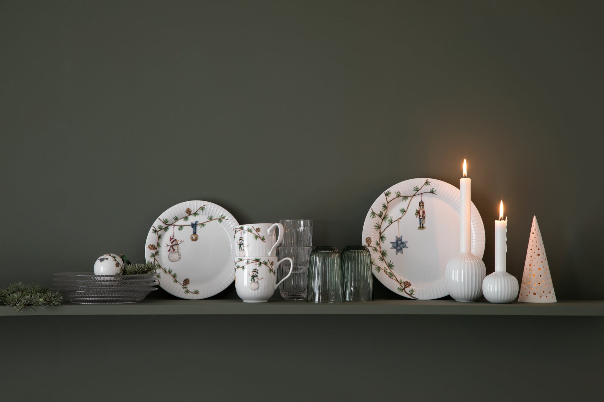 Kähler Hammershoi Christmas porcelánový talíř 27 cm, white, 693205