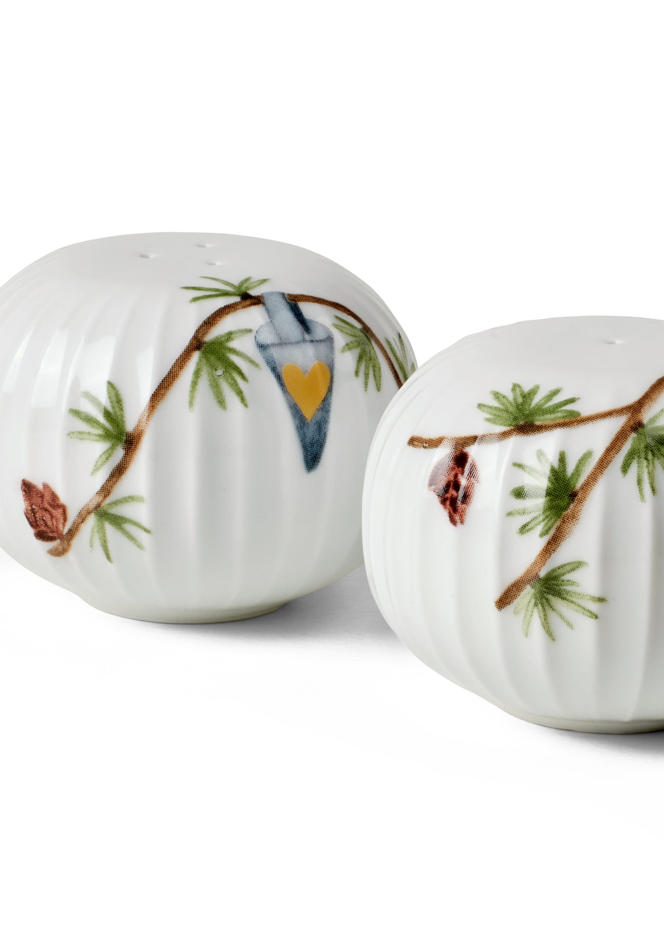 Kähler Hammershoi Christmas sada porcelánové soľničky a koreničky, white, 693268