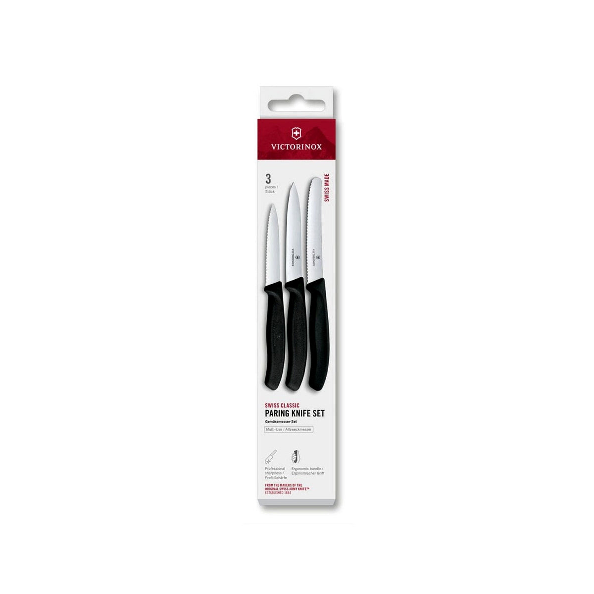 Victorinox Swiss Classic sada kuchyňských nožů 3 ks, black, 6.7113.34