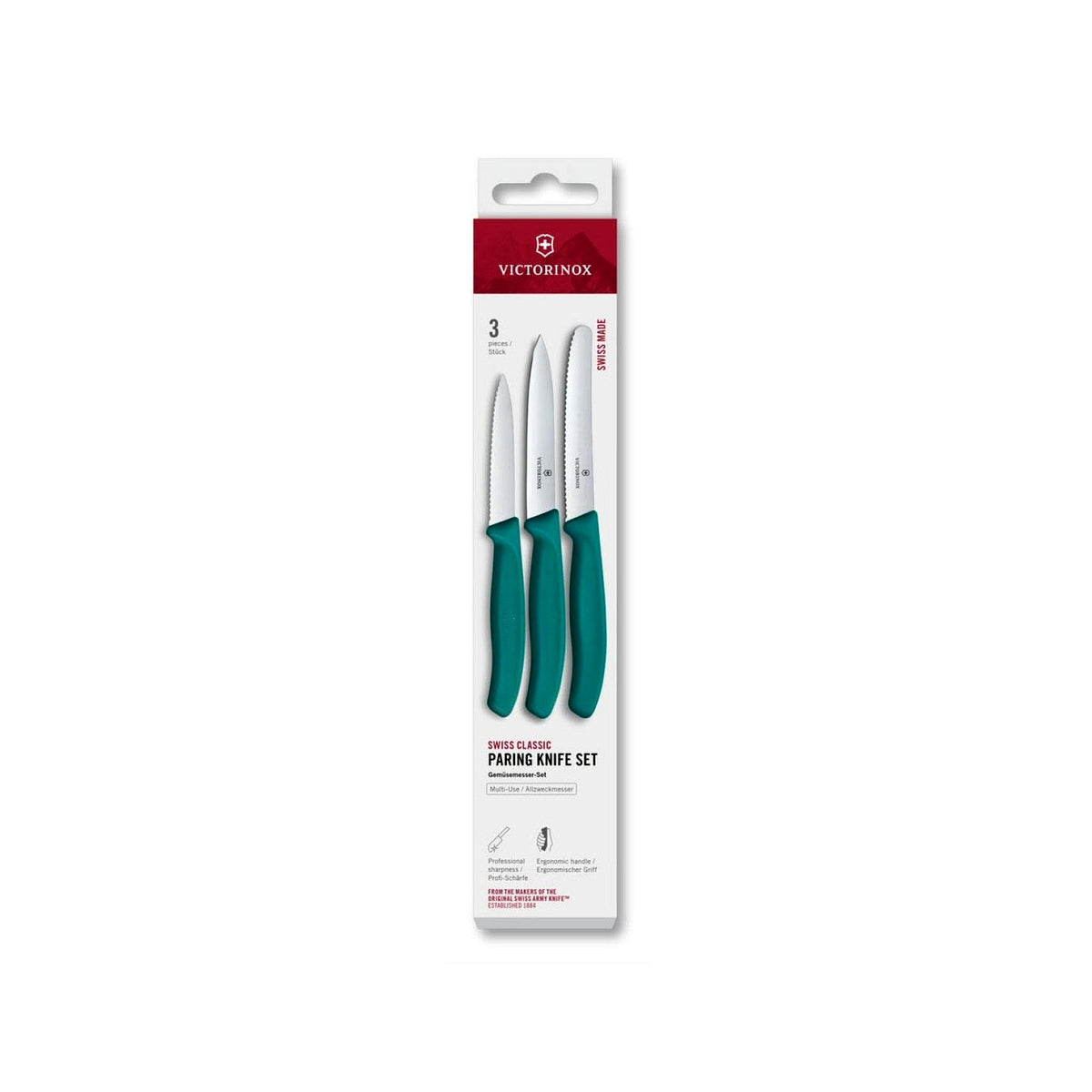 Victorinox Swiss Classic sada kuchyňských nožů 3 ks, kale green, 6.7114.34C1