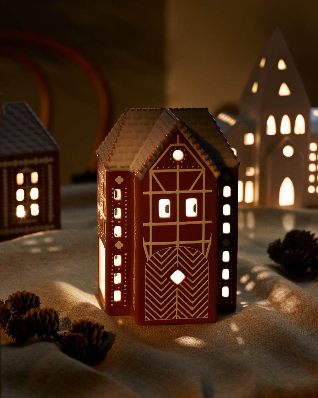 Kähler Gingerbread ceramic candlestick 17 cm, 693522