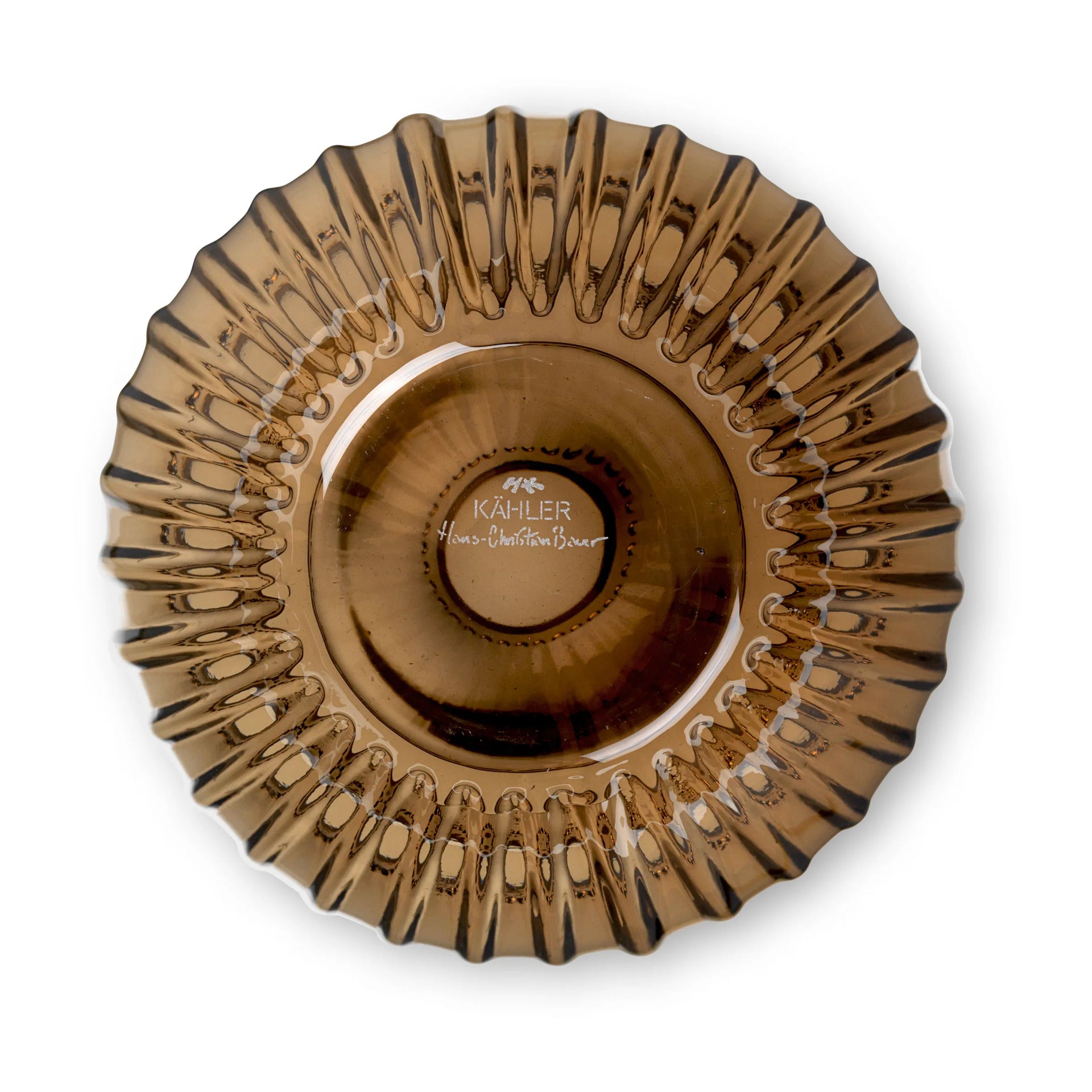 Kähler Hammershøi skleněná váza 14 cm, walnut, 693189