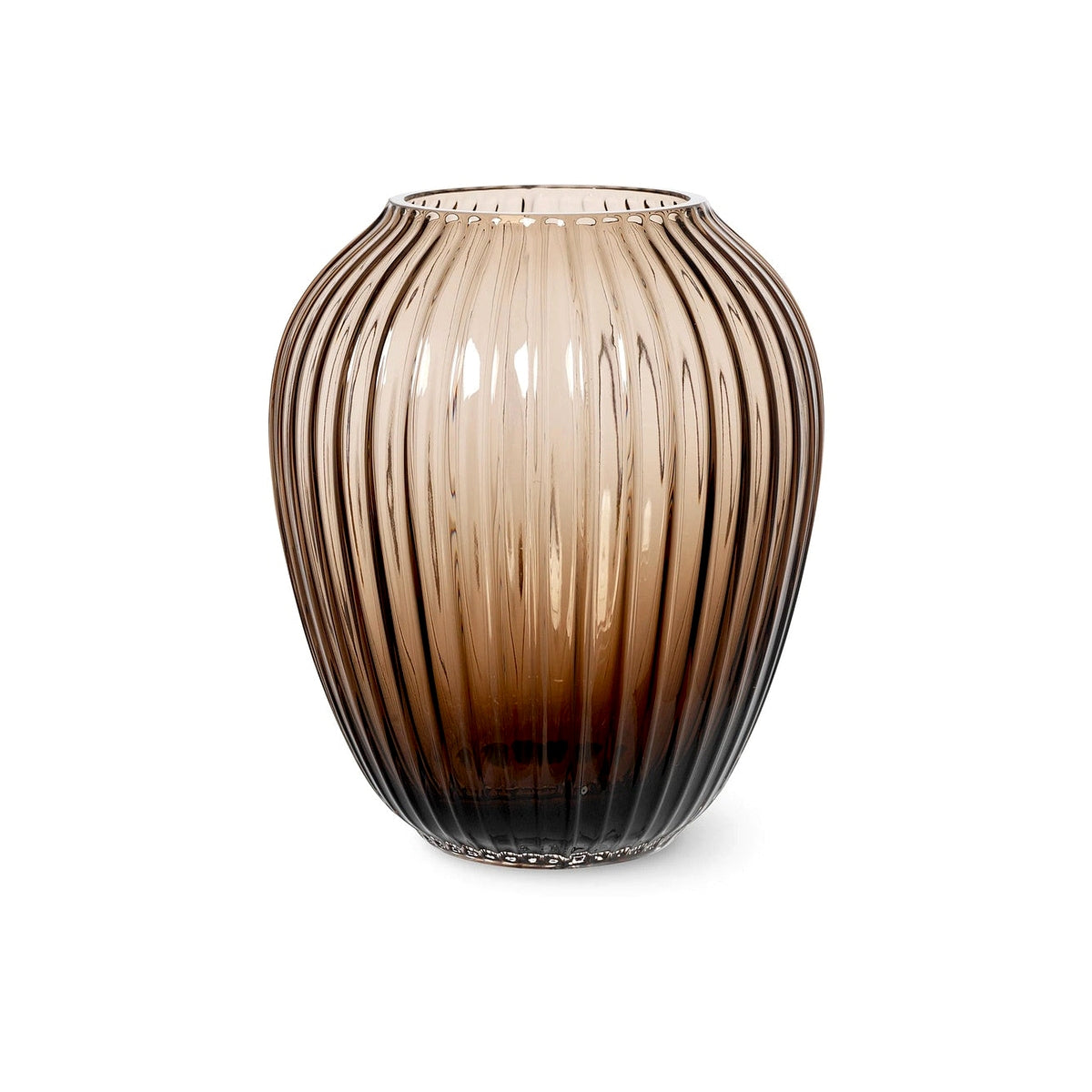 Kähler Hammershøi glass vase 18.5 cm, walnut, 693188