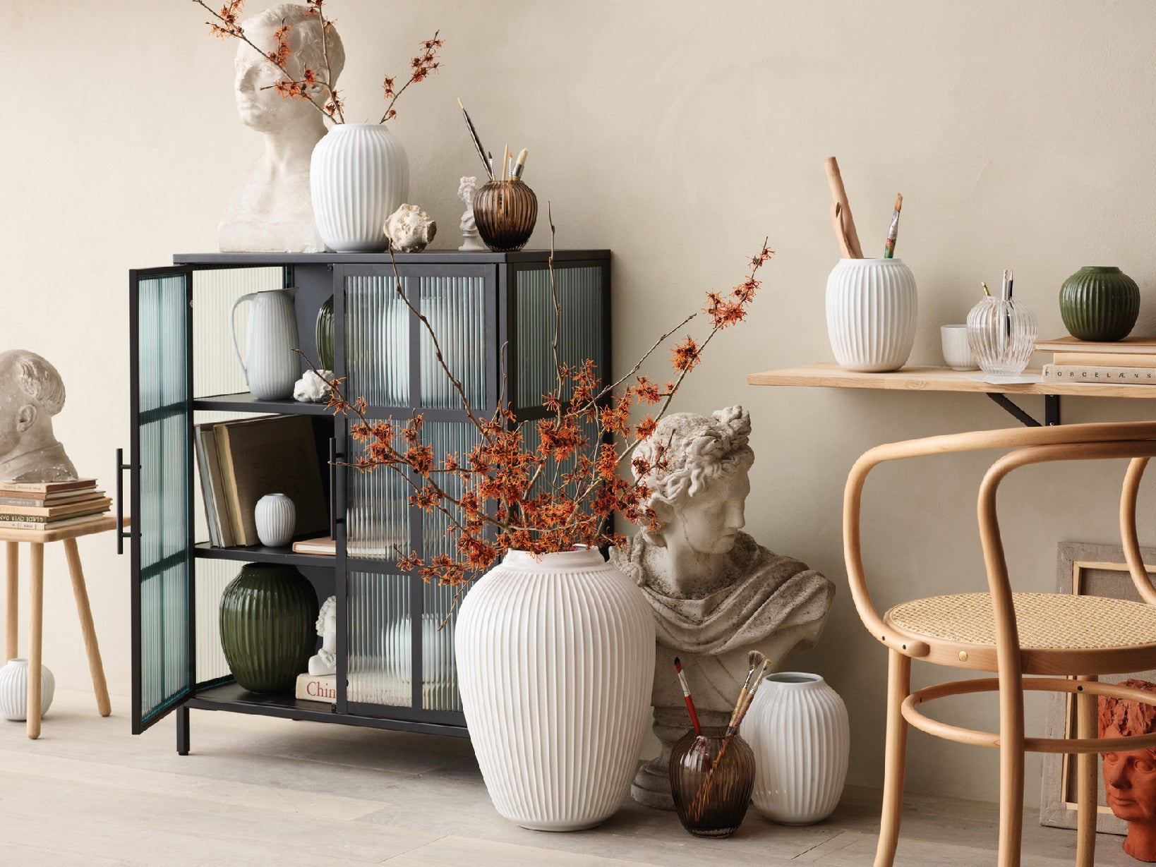 Kähler Hammershøi keramická váza 21 cm, white, 692362