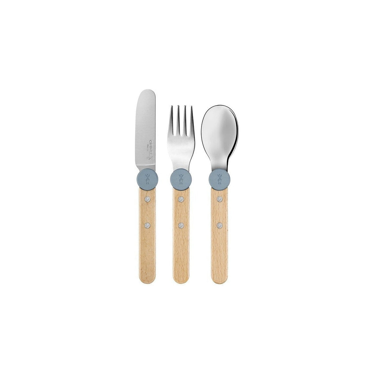 Opinel Le Petit Gourmet children's cutlery set, rainy blue, 003257