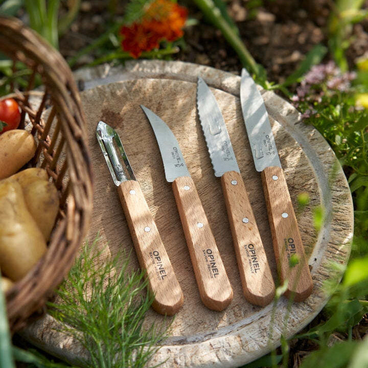 Opinel Les Essentiels Natural knife and scraper set 4 pcs, 001300