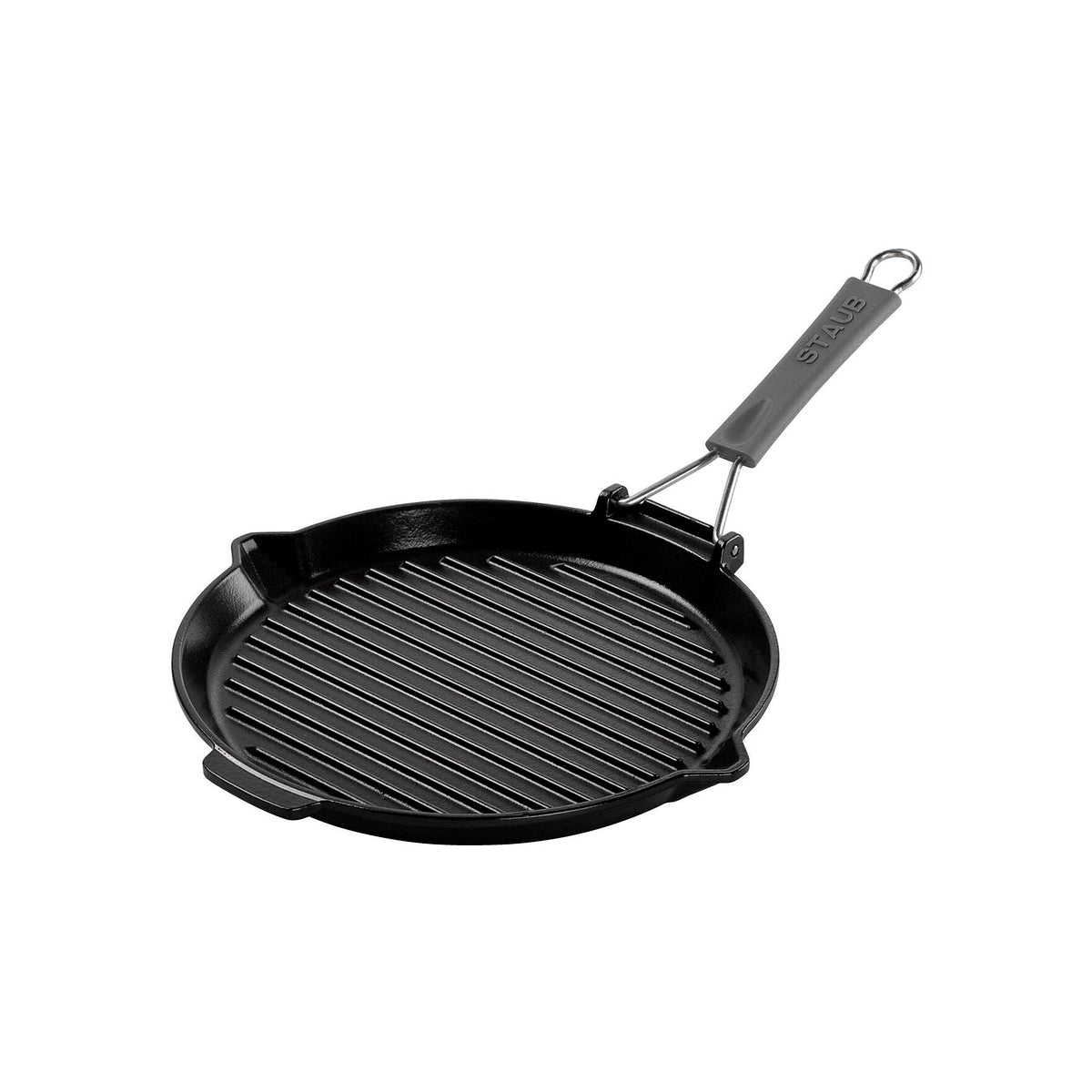 Staub litinová grilovací pánev se sklopnou rukojetí 27 cm, černá, 1202023