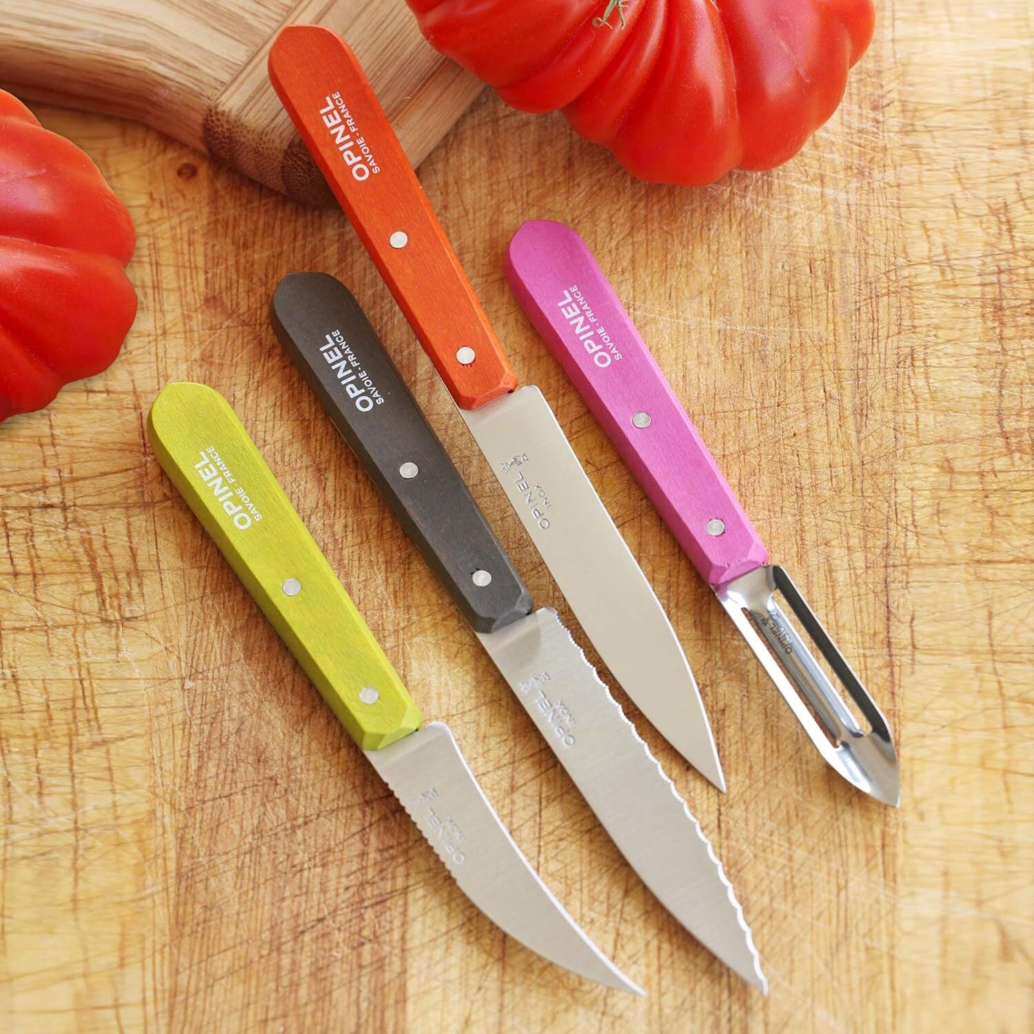 Opinel Les Essentiels Fifties knife and scraper set 4 pcs, 001452