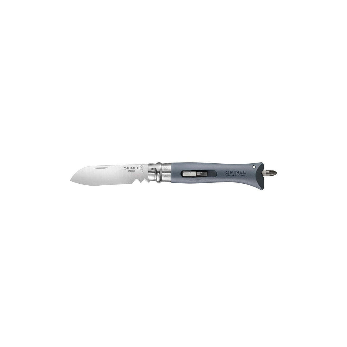 Opinel DIY N°09 multi-function knife 8 cm, gray, 001792
