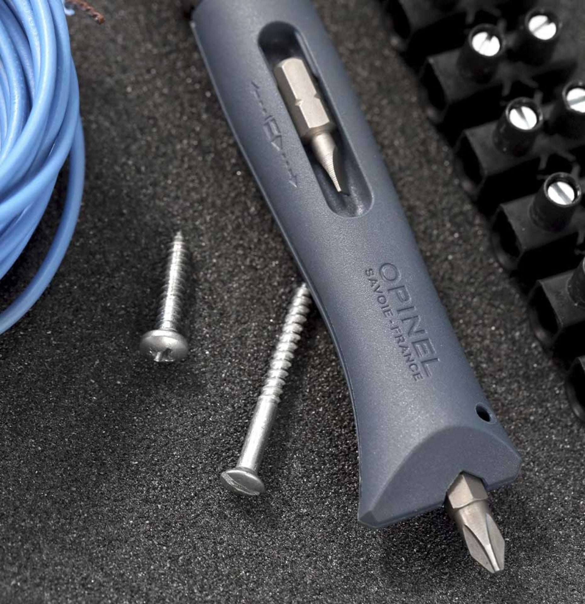 Opinel DIY N°09 multi-function knife 8 cm, gray, 001792