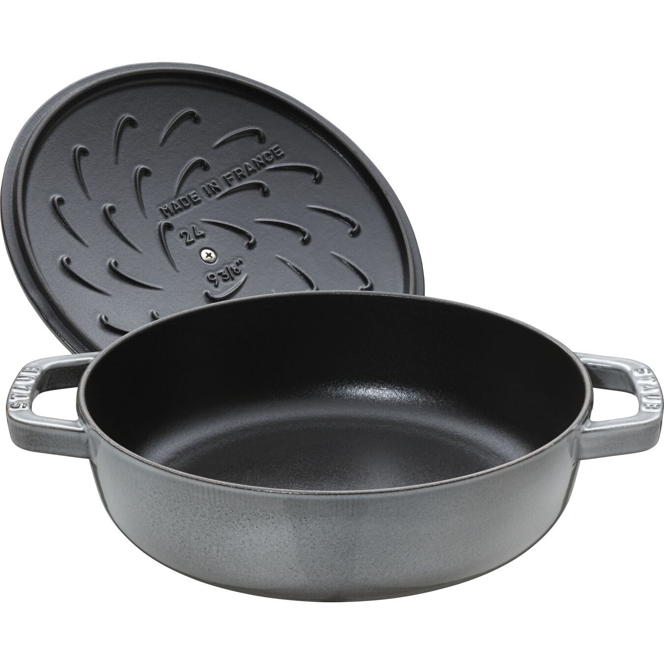 Staub Chistera kastrol s poklicí 24 cm/2,4 l šedý, 12612418