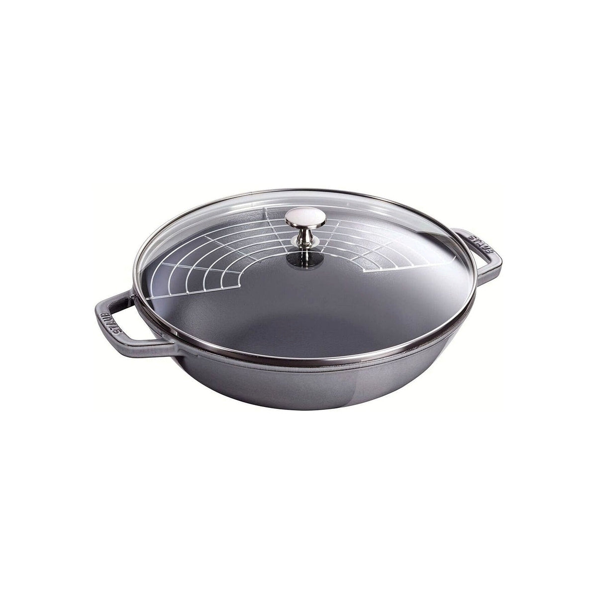 Staub pánev wok se skleněnou poklicí 30 cm/4,4 l grafitově šedá, 1312918