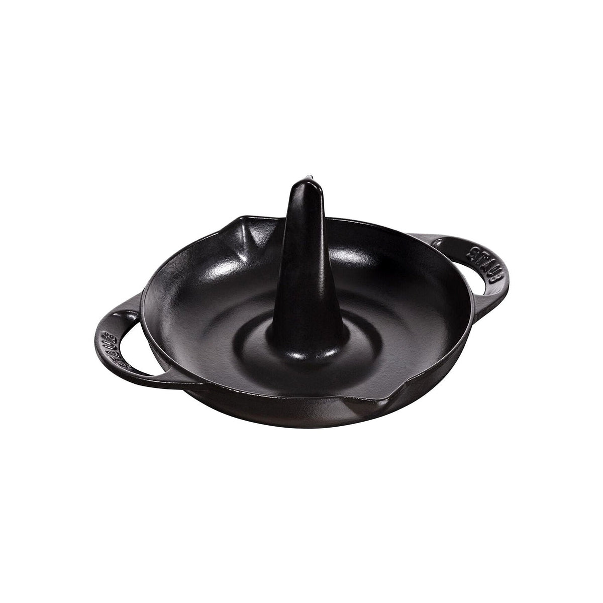 Litinový vertikální pekáč na kuře Staub, 24 cm, černý, 1200023
