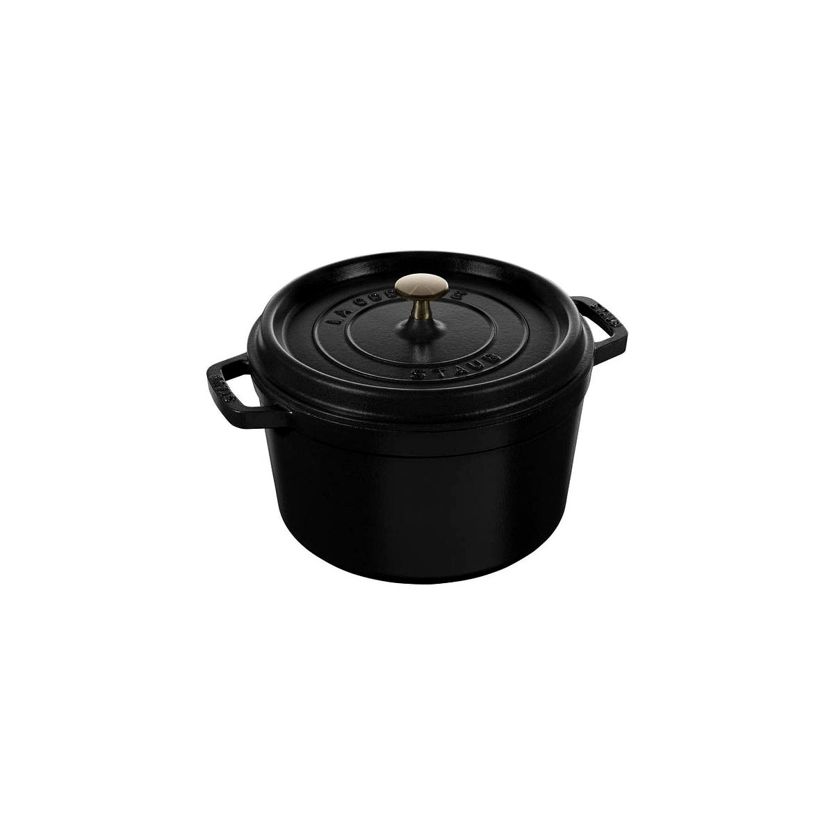 Vysoký liatinový hrniec Staub Cocotte s pokrievkou, čierny, 24 cm / 4,8 l