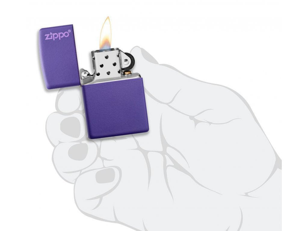 Zapalovač Zippo 26097 Purple Matte Zippo Logo